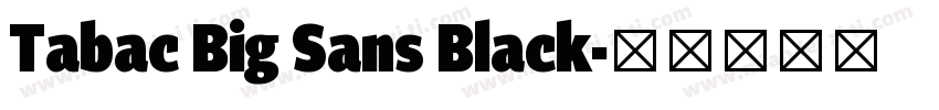 Tabac Big Sans Black字体转换